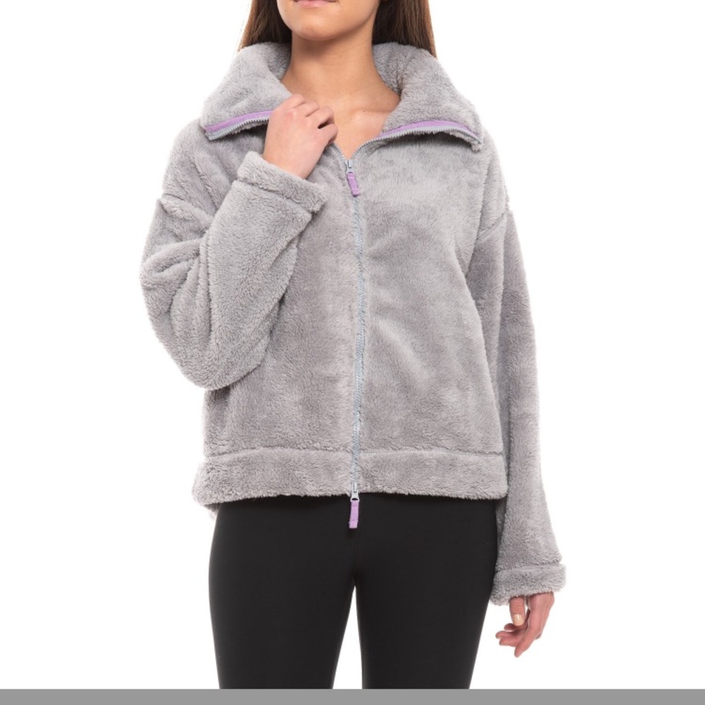 Free People Movement XS Dazed Plush Grey Jacket